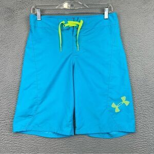 Under Armour Board Shorts Mens 29 Blue‎ Loose Heat Gear Swim Trunks Beach Surf